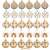 Set of 30 gold and white Christmas tree baubles, 6cm, Springos