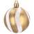 Gold Christmas tree bauble with white glitter swirl design, 6 cm, Springos