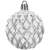 Silver Christmas tree bauble with diamond pattern, 6cm, Springos