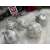 Assortment of silver and white Christmas tree baubles, 6cm, Springos