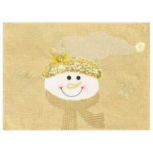 Springos arany hóember tányéralátét, 48x35 cm - Springos