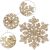Detailed View of Springos Gold Glitter Snowflake Ornament