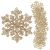 Springos Gold Glitter Snowflake Christmas Ornaments Grouped