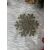 Springos Gold Glitter Snowflake Christmas Ornament on White Fur