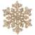 Gold glitter snowflake Christmas ornament, Springos