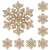 Gold glitter snowflake Christmas ornament, Springos