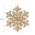 Springos 8 cm Goldene Glitzer-Schneeflocken-Weihnachtsdekoration mit Größe