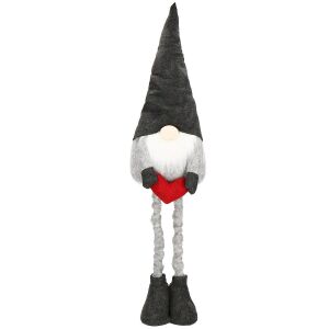 Springos Weihnachtswichtel mit Herz - Rot/Graphit - Springos