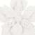 White glitter poinsettia Christmas tree ornament, Springos, close-up