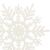 Részletes nézet a Springos fehér csillámos hópehely karácsonyfadíszről