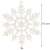 Fehér csillámos hópehely karácsonyfadísz méret információval, Springos