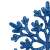 Springos Christmas decoration "snowflake" 12 pieces - blue 76331828