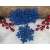 Blue glitter snowflake Christmas ornaments on a white background