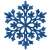 Blue glitter snowflake Christmas ornament