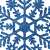 Close-up of a blue glitter snowflake Christmas ornament