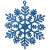 Blue glitter snowflake Christmas ornament