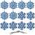 Springos Christmas decoration "snowflake" 12 pieces - blue 76331828