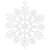 Fehér hópehely karácsonyi dísz, 30 cm, Springos
