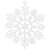Fehér hópehely karácsonyi dísz, 30 cm, Springos