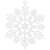 Fehér hópehely karácsonyi dísz, 30 cm, Springos