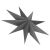Springos szürke papír csillag dekoráció, 60 cm