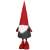 Vianočná dekorácia Springos, stojaci škriatok, tmavosivý, červená čiapka, biely fúzy, červené topánky, vysoký škriatok, vianočná dekorácia, sviatočná dekorácia