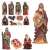 Springos Nativity Scene Figurines, 10 piece set, includes Mary, Joseph, baby Jesus, three wise men, shepherd, ox, donkey, and sheep