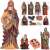 Springos Nativity Scene Figurines, 10 piece set, includes Mary, Joseph, baby Jesus, three wise men, shepherd, ox, donkey, and sheep