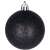Springos schwarze Christbaumkugel, 3 cm Durchmesser, Glitzer-Finish