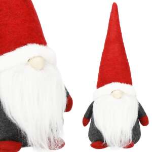 Springos Christmas Gnome, red hat, gray body, white beard, Christmas decoration - Springos