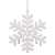 White glitter snowflake Christmas tree ornament by Springos
