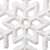 Close-up of a white glitter snowflake Christmas tree ornament by Springos