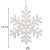 White glitter snowflake Christmas tree ornament by Springos