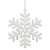 White glitter snowflake Christmas tree ornament by Springos