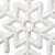 Close-up of a white glitter snowflake Christmas tree ornament by Springos