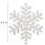 White glitter snowflake Christmas tree ornament by Springos