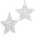 Weißer Glitzerstern Weihnachtsbaumschmuck, Marke Springos