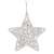 White glitter star Christmas ornament, Springos brand
