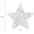 Size information for white glitter star Christmas ornament, Springos brand