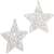 White glitter star Christmas ornament, Springos brand