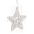 White glitter star Christmas ornament, Springos brand