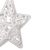 Close-up of Springos White Glitter Star Christmas Ornament