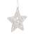 White glitter star Christmas ornament, Springos brand