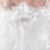 Close up of Springos Santa beard on mannequin, white curly beard