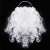 Springos Santa Claus beard, white curly beard, costume accessory, back view