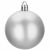 Close-up of a matte silver Christmas bauble from Springos