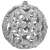 Silver glitter Christmas tree ornament with cut-out design