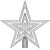 Silver glitter Christmas tree topper star