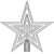 Silver glitter Christmas tree topper star