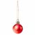 Springos red matte Christmas tree ornament